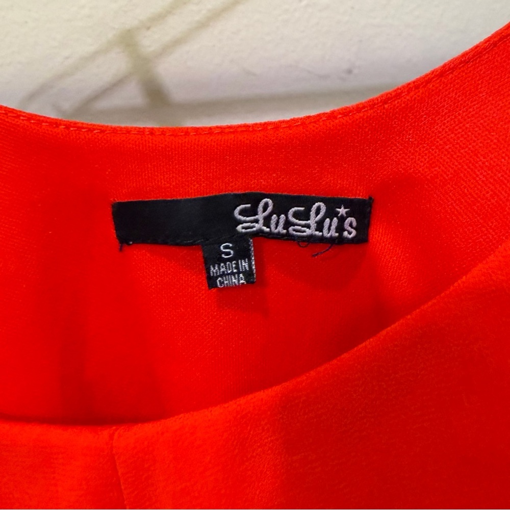 Lulu's Bright Red Spaghetti Strap Shift Dress - Picture 3 of 5